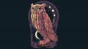 Owls art nouveau wallpaper