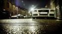 Rain white porsche cars audi cities city wallpaper