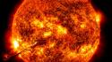 Sun outer space stars wallpaper