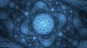 Abstract blue fractals patterns fractal wallpaper