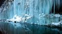 Ice frozen formations wallpaper