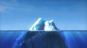 Ice icebergs split-view wallpaper
