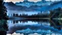 Nature snow lakes reflections wallpaper