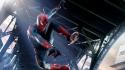 Spider-man superheroes bridges wallpaper