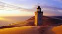 Water landscapes lighthouses wallpaper