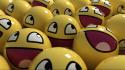 Yellow smiley face background wallpaper