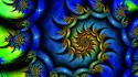 Abstract fractals swirls spirals wallpaper