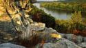 Landscapes nature trees rocks rivers wallpaper