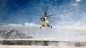 Mountains snow military helicopters flying wallpaper