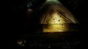 Tents camping moths gnomes children tent lantern wallpaper
