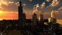 Video games clouds cityscapes buildings minecraft cities wallpaper