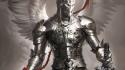 Wings knights fantasy art armor artwork angel wallpaper