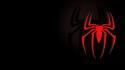 Black dark red spider-man logo wallpaper