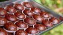 Chocolate food bokeh muffins cakes wallpaper