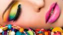 Eyes lips beads faces wallpaper
