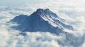 Mountains clouds peak mount olympus wallpaper