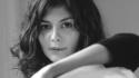 Audrey Tautou Grayscale wallpaper