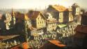 Video games assassins creed cityscapes artwork wallpaper