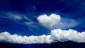 Clouds hearts skies wallpaper