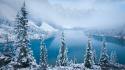 Landscapes nature forest canada snowy mountains wallpaper