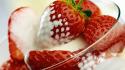 Milk strawberries wallpaper