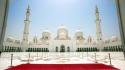 White united arab emirates mosque abu dhabi wallpaper