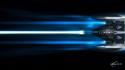 Blue freedom ships fighters lasers wallpaper