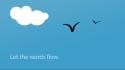 Clouds minimalistic quotes vector blue skies birds wallpaper