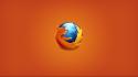 Firefox mozilla orange background web browser wallpaper