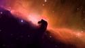 Stars shining horsehead nebula gas cloud skyscapes wallpaper