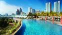 Cityscapes swimming pools hotels wallpaper