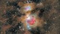 Clouds outer space stars nebulae dust orion wallpaper