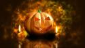 Halloween candles pumpkins wallpaper