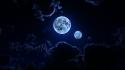 Moon night sky wallpaper