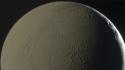 Outer space moon shadows enceladus wallpaper