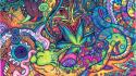 Psychedelic trippy artwork traditional art snail wallpaper