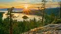Sunrise lake tahoe sierra wallpaper