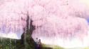 Cherry blossoms kimono manga wallpaper