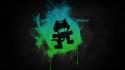Green blue black music logos simple monstercat electronic wallpaper