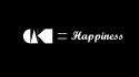 Minimalistic typography happiness cakes cake is a lie wallpaper