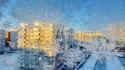 Winter snow cities wallpaper