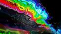 Abstract multicolor liquid rainbows trippy digital art wallpaper