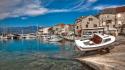 Boats croatia mediterranean sea brač dalmatia adriatic wallpaper