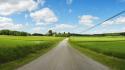 Country roads panorama wallpaper