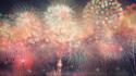 Fireworks bokeh wallpaper