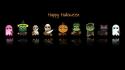 Happy halloween holidays characters black background wallpaper