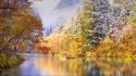 Landscapes trees autumn china rivers bing wallpaper