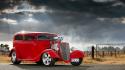 Red cars hot rod wallpaper