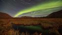 Aurora borealis yukon star trails wallpaper