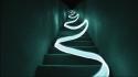 Light abstract stairways trails wallpaper